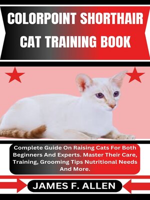 cover image of COLORPOINT SHORTHAIR CAT TRAINING BOOK